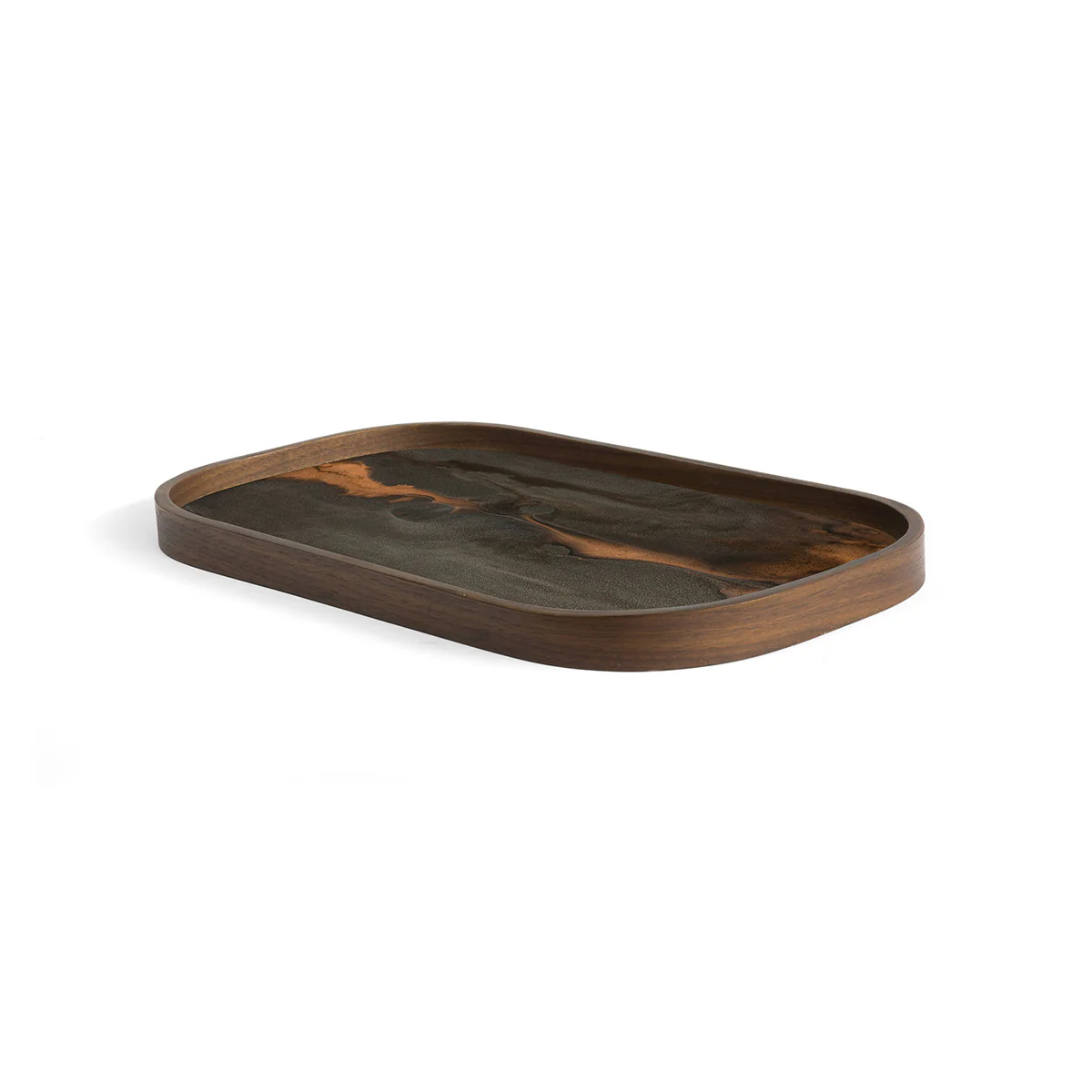 Vide-poche en verre – Bronze Organic – 42 x 24 cm