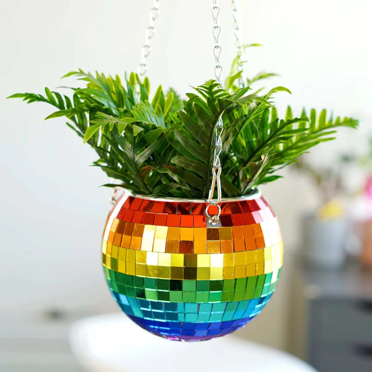 Jardinière suspendue Disco Ball – Rainbow