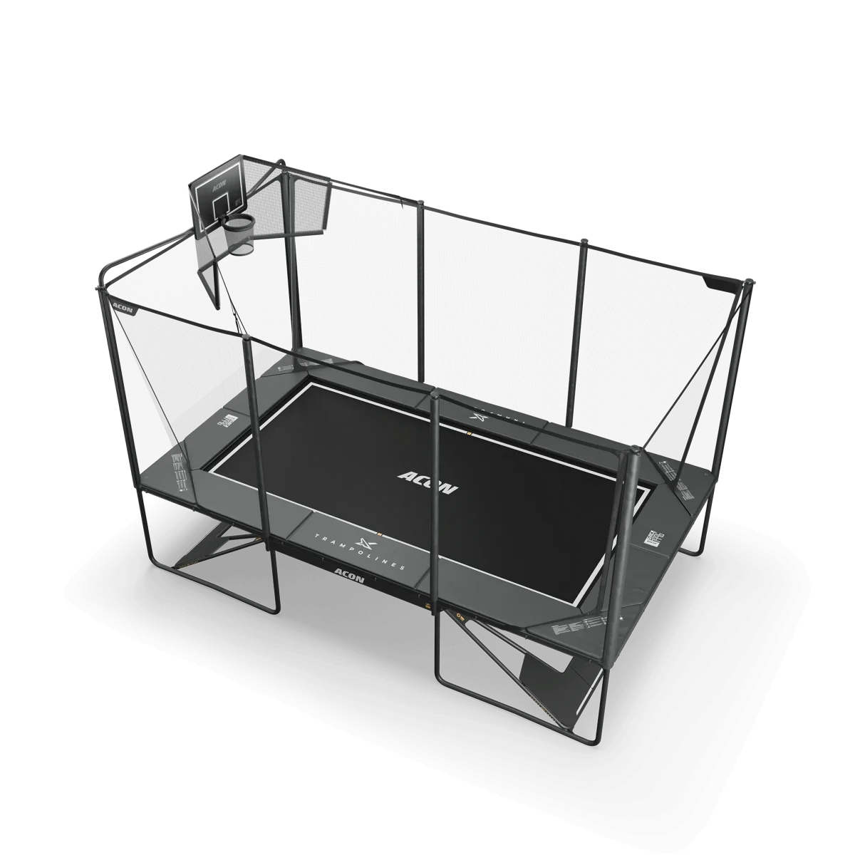 Panier de basket Acon X avec filet arrière pour trampoline rectangulaire – Image 4